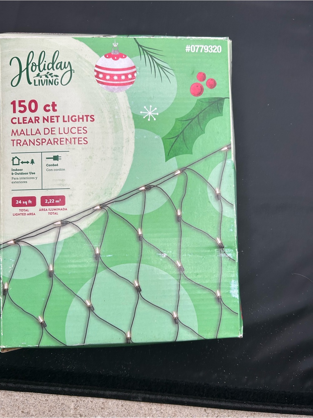 150 ct Clear Net Lights - Green